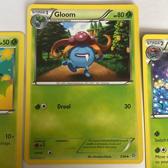 Oddish 1/98 Gloom 2/98 Bellossom 4/98 Pokémon Cards - Picture 4 of 5